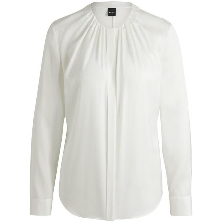 Boss Women's White Banorah Long Sleeve Long Blouse in Size 16, Sports Direct