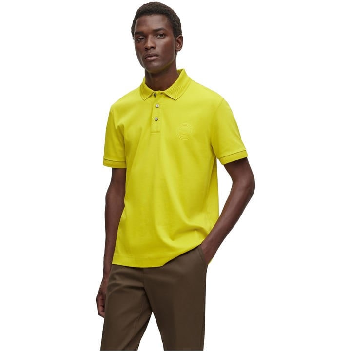 Boss Men' Green Phillipson Ps Short Sleeve Polo Shirt in Size S, Sports Direct
