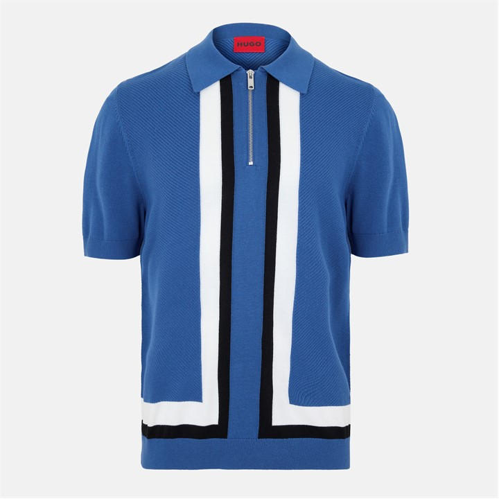 Hugo Men' Blue ' Short Sleeve Polo Shirt in Size S, Sports Direct