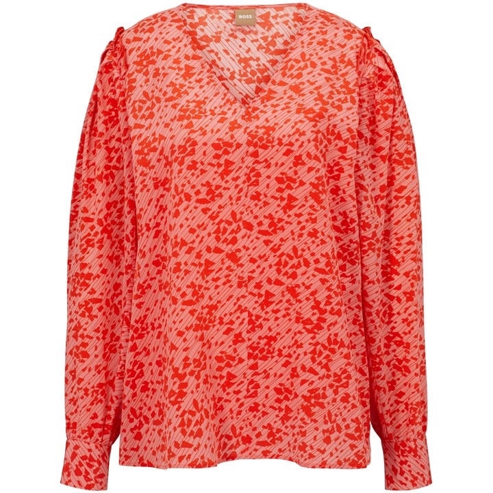 Boss Women's Black Baluta Long Sleeve Blouse in Size 8, Sports Direct