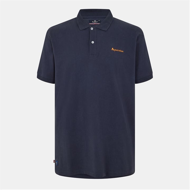 Aquascutum Men's Blue Short-Sleeve Polo in Size XL, Sports Direct