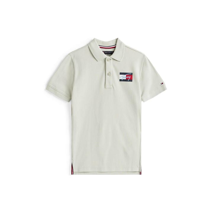 Tommy Hilfiger Boys Green Tommy Scrpt Flg Polo