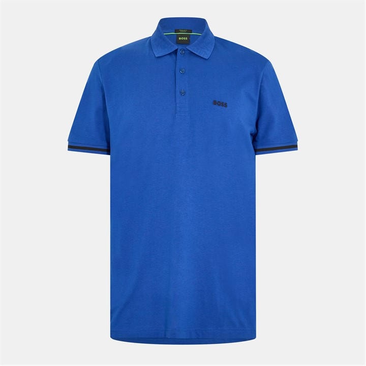 Boss Men' Blue Paddy Short-Sleeve Polo Shirt in Size S, Sports Direct