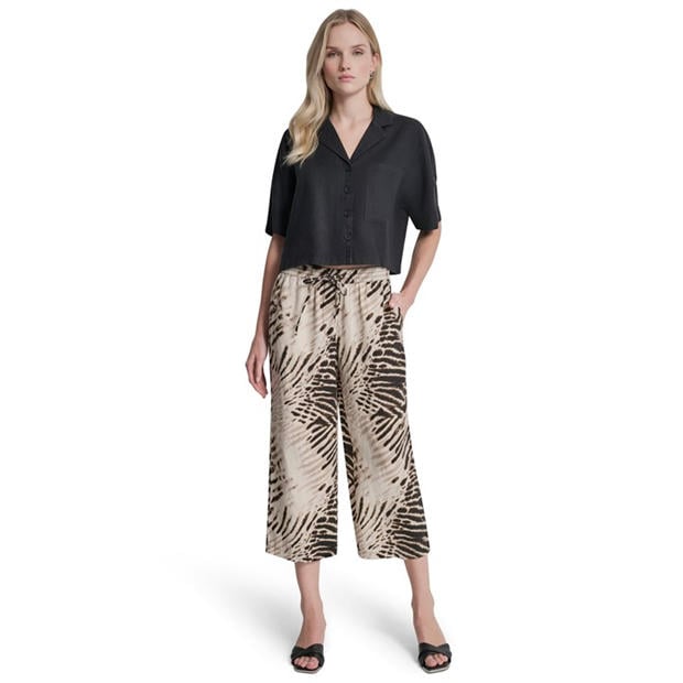 Brushed Sandbed - DKNY - Women's Straight Leg Trousers