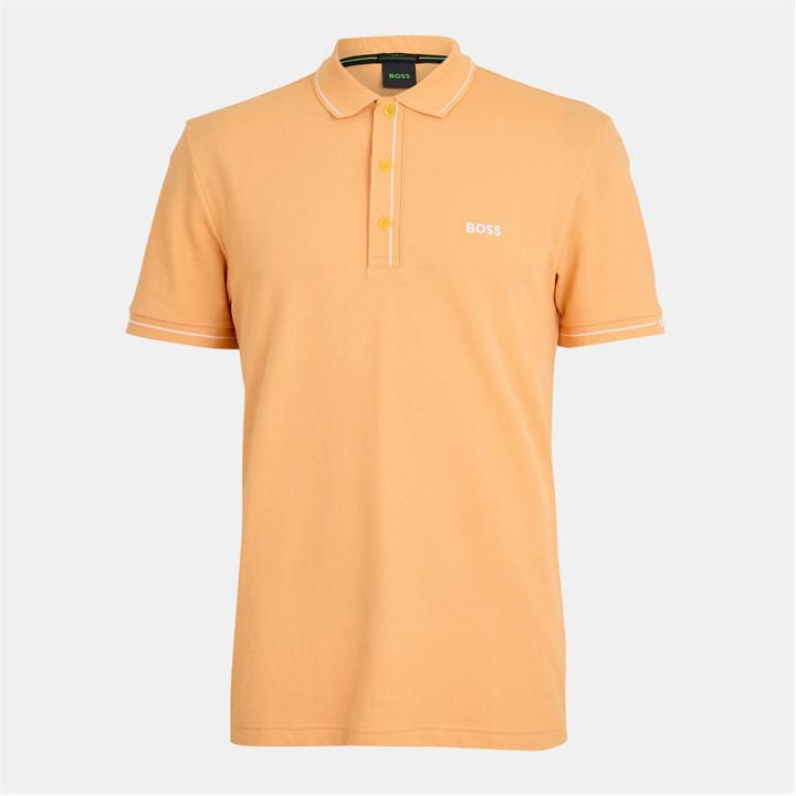Boss Men' Orange Paule Short-Sleeve Polo Shirt in Size S, Sports Direct