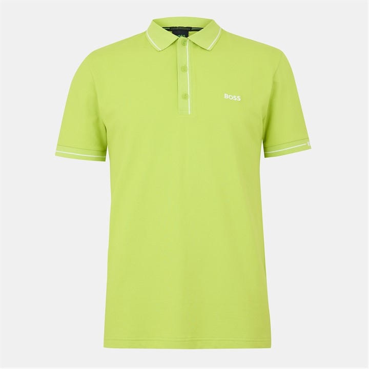 Boss Men' Green Paule Short-Sleeve Polo Shirt in Size S, Sports Direct