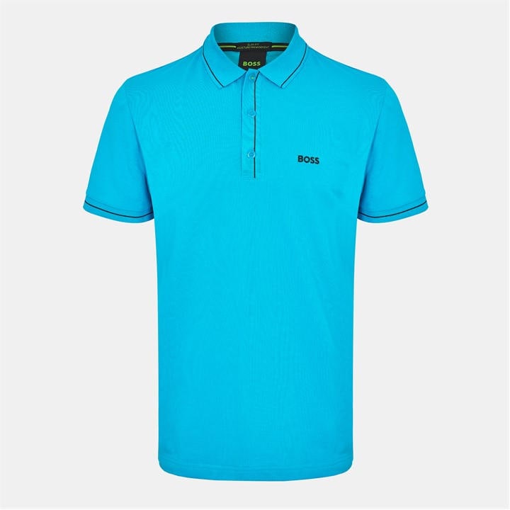 Boss Men' Blue Paule Short-Sleeve Polo Shirt in Size S, Sports Direct