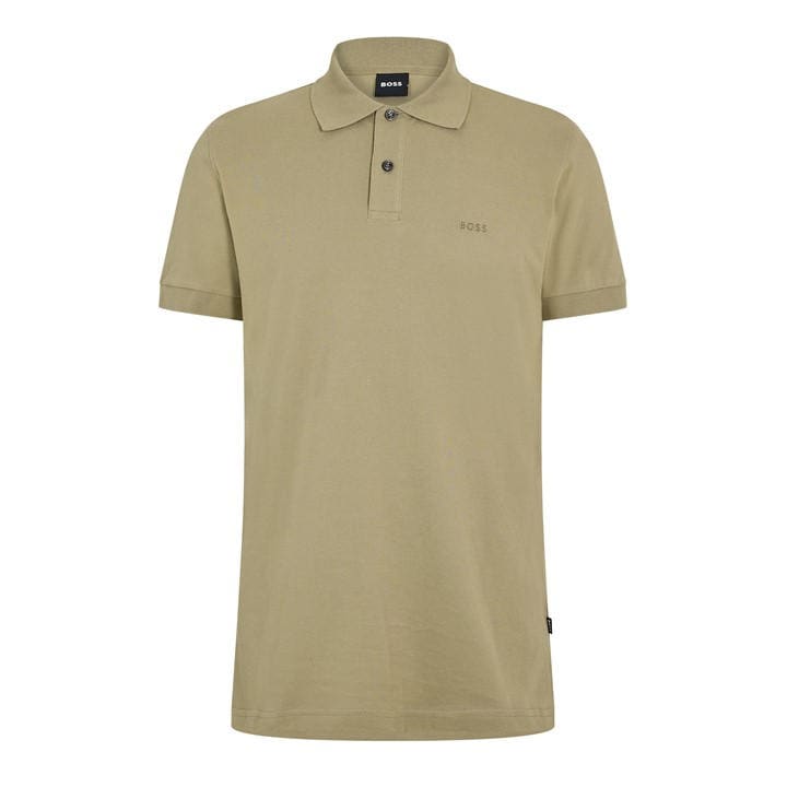 Boss Men's Green Firenze Short-Sleeve Polo Shirt With Logo Detail in Size 3XL, Sports Direct