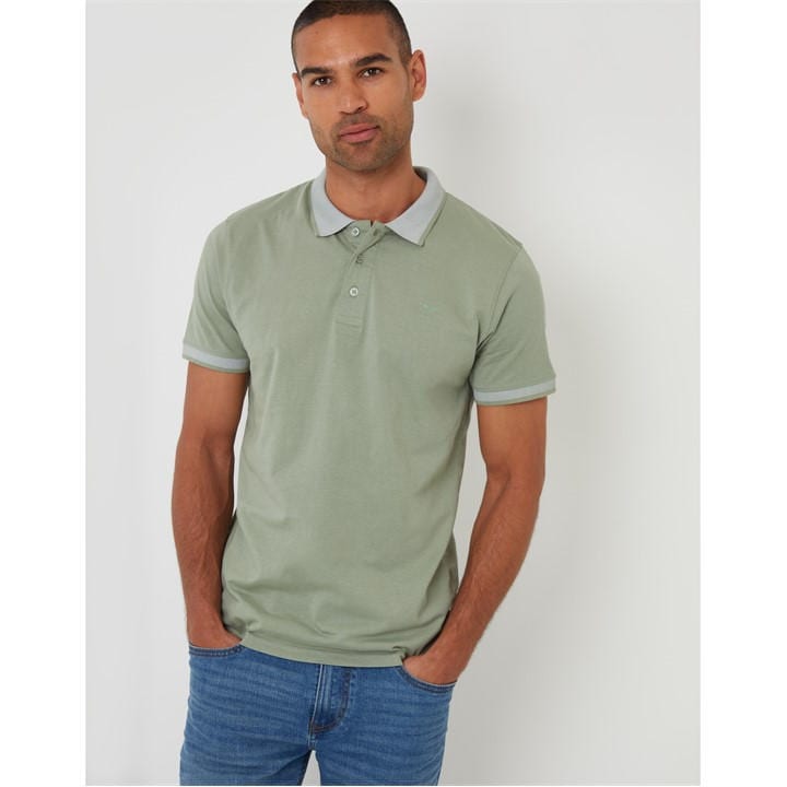 Threadbare Men' Green Tb Shandy Short-Sleeve Polo Shirt in Size S, Sports Direct