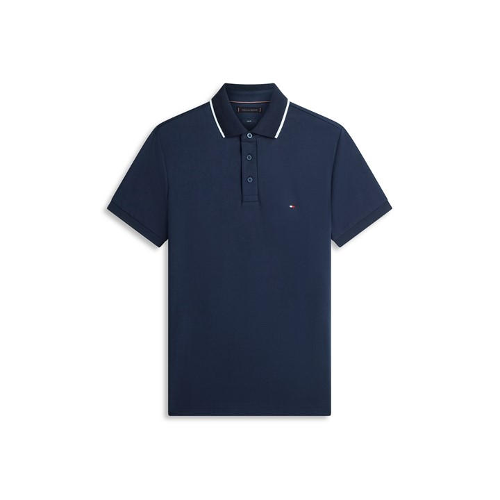 Tommy Hilfiger Men's Blue Short Sleeve Polo Shirt in Size L, Sports Direct