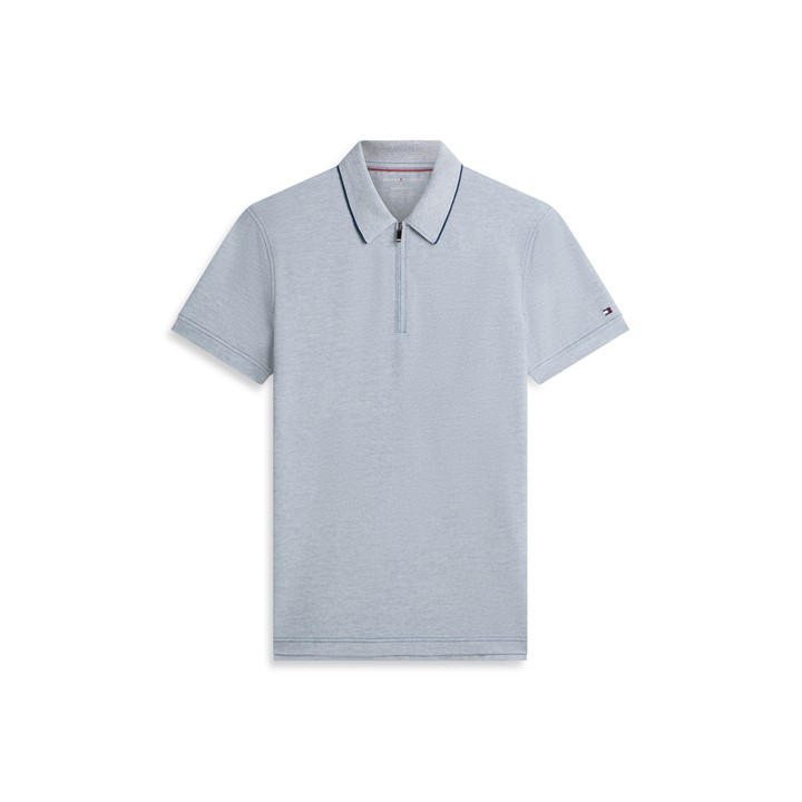 Tommy Hilfiger Men's Blue Dc Zipped Short Sleeve Polo Shirt in Size 2XL, Sports Direct