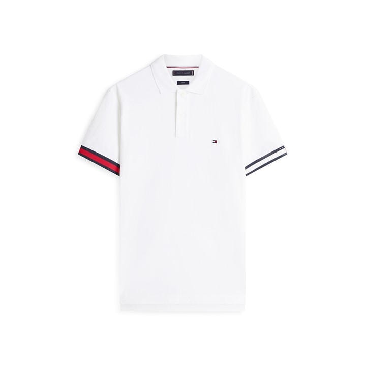Tommy Hilfiger Men's White Short Sleeve Polo Shirt in Size XL, Sports Direct