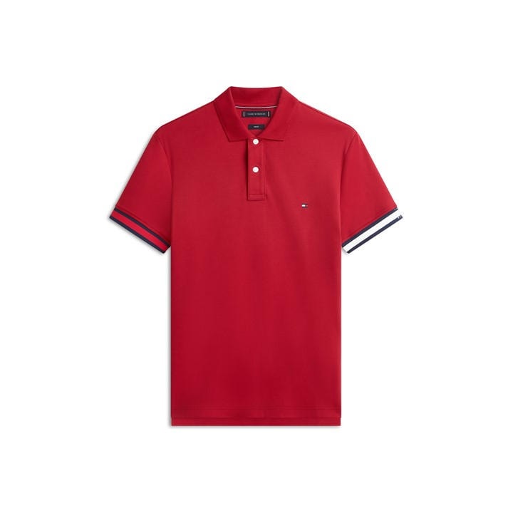 Tommy Hilfiger Men's Red Short Sleeve Polo Shirt in Size XL, Sports Direct
