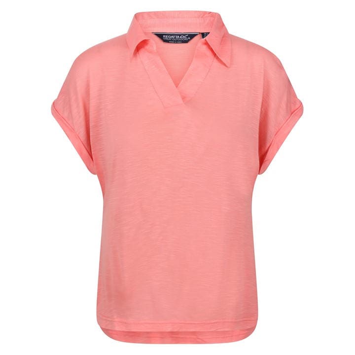 Regatta Women's Pink Lupine Short Sleeve Polo Shirt in Size 10, Sports Direct