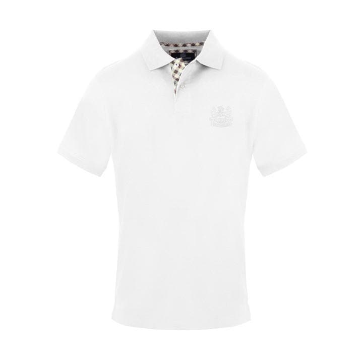 Aquascutum Men' White Polo Short Sleeve Polo Shirt in Size S, Sports Direct
