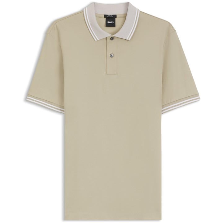 Boss Men's Brown Short Sleeve Polo Shirt in Size L, Sports Direct
