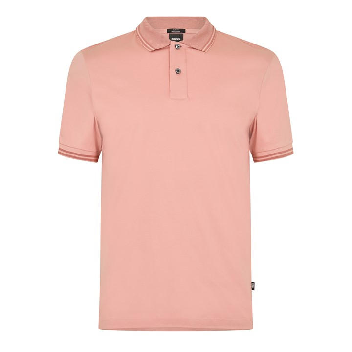 Boss Men' Pink Short Sleeve Polo Shirt in Size S, Sports Direct