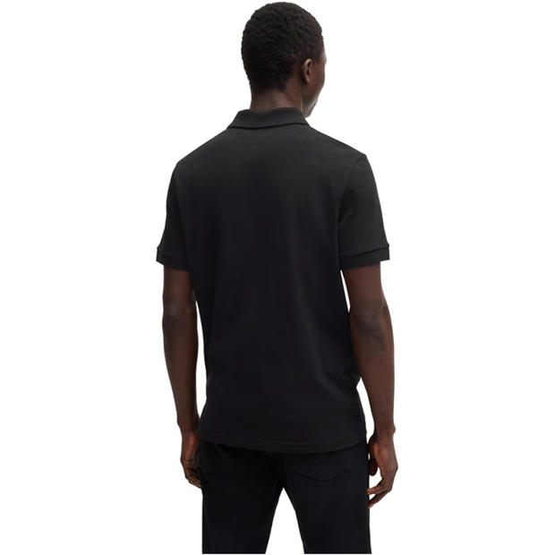 Black 001 - Boss - Mens BOSS ORANGE Short Sleeve Quarter Zip Polo Top