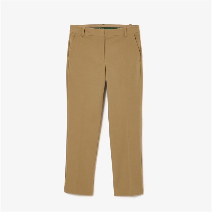 Lacoste Women's Beige Straight Leg Trousers in Size 14, Sports Direct