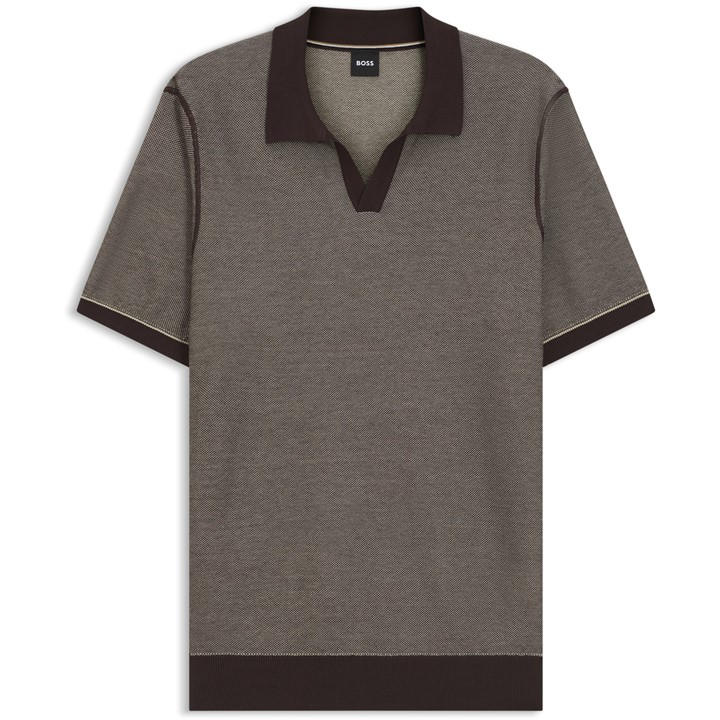 Boss Men's Brown Short Sleeve Polo Shirt in Size XL, Sports Direct