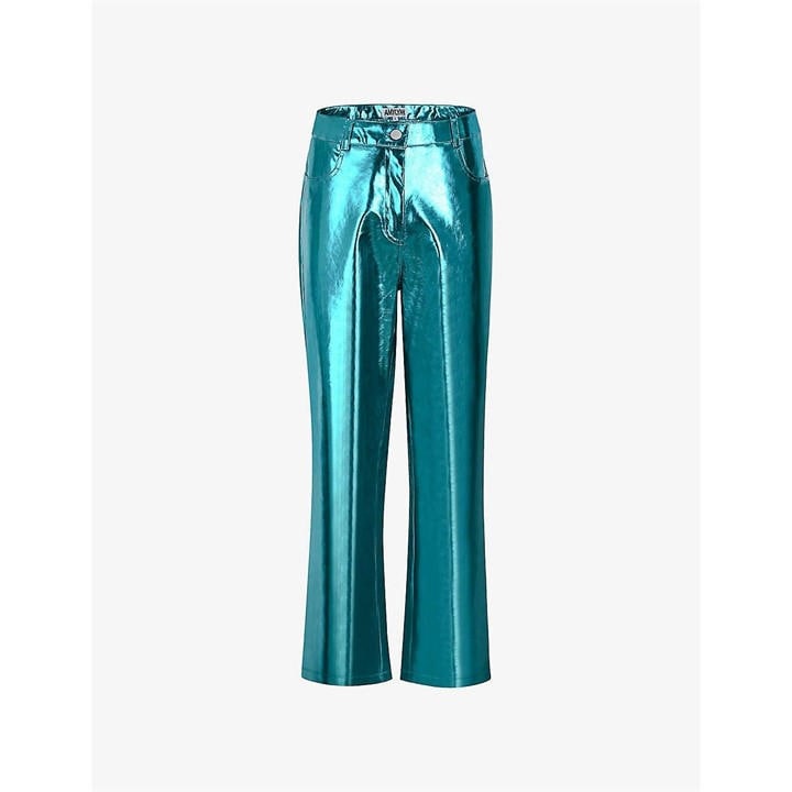 Amylynn Women's Blue Lupe Trqs Trainer Straight Leg Trousers in Size 10, Sports Direct