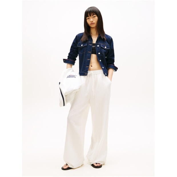 Ecru - Tommy Jeans - Women's Straight Leg Trousers