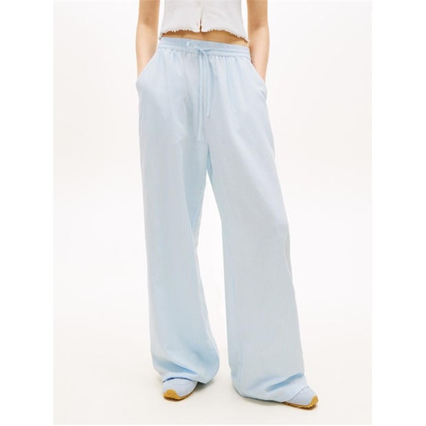 Powd Blue/Str - Tommy Jeans - Women's Straight Leg Trousers