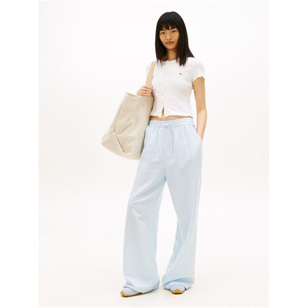 Powd Blue/Str - Tommy Jeans - Women's Straight Leg Trousers