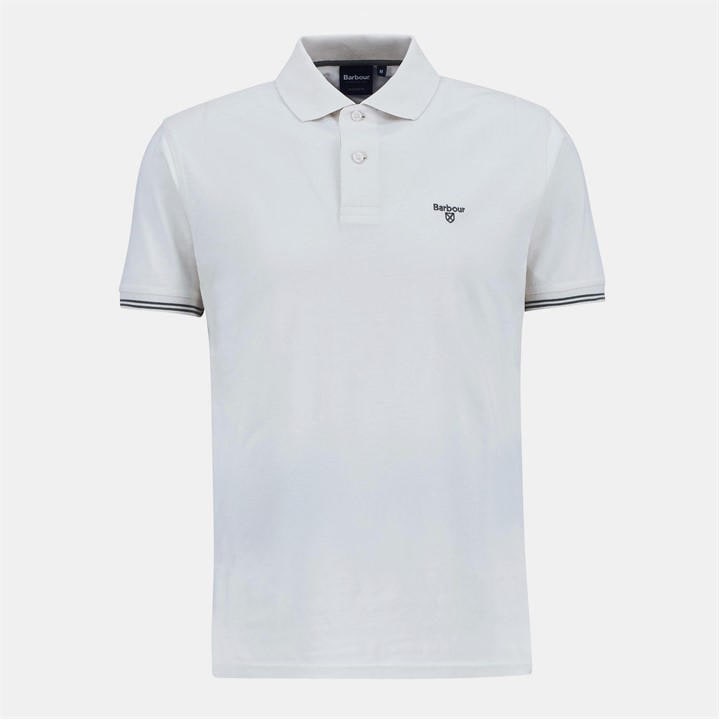 Barbour Men's Cream Austwick Polo Shirt in Size XL, Sports Direct