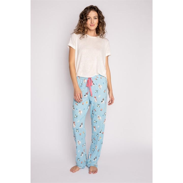 Pj Salvage Women's Blue Playful Prints Pant in Size 16, Sports Direct