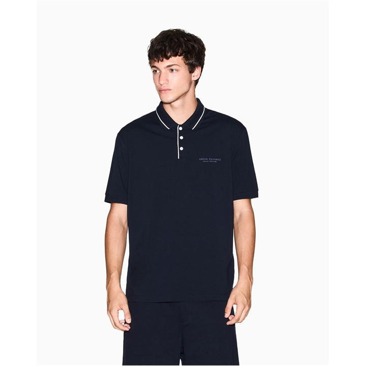 Armani Exchange Men's Blue Short Sleeve Polo Shirt in Size XS, Sports Direct