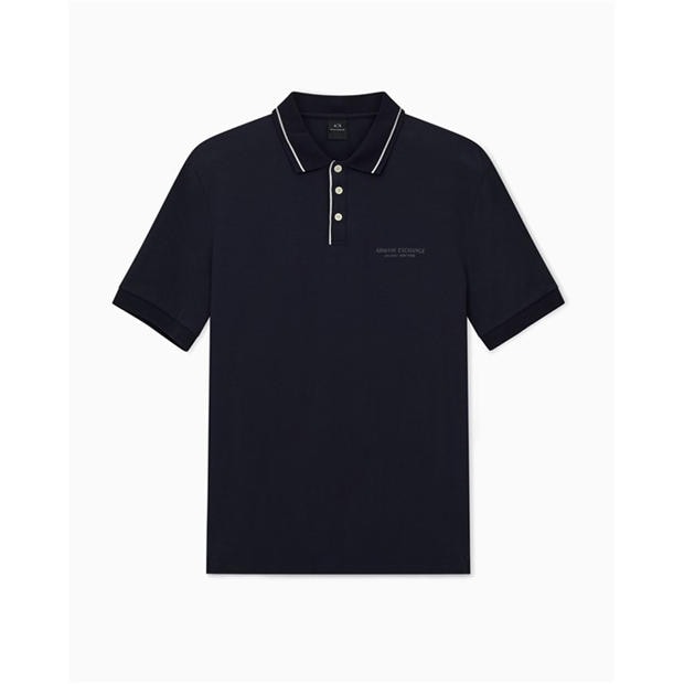 Deep Navy - Armani Exchange - Men's Short Sleeve Polo Shirt