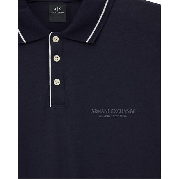 Deep Navy - Armani Exchange - Men's Short Sleeve Polo Shirt