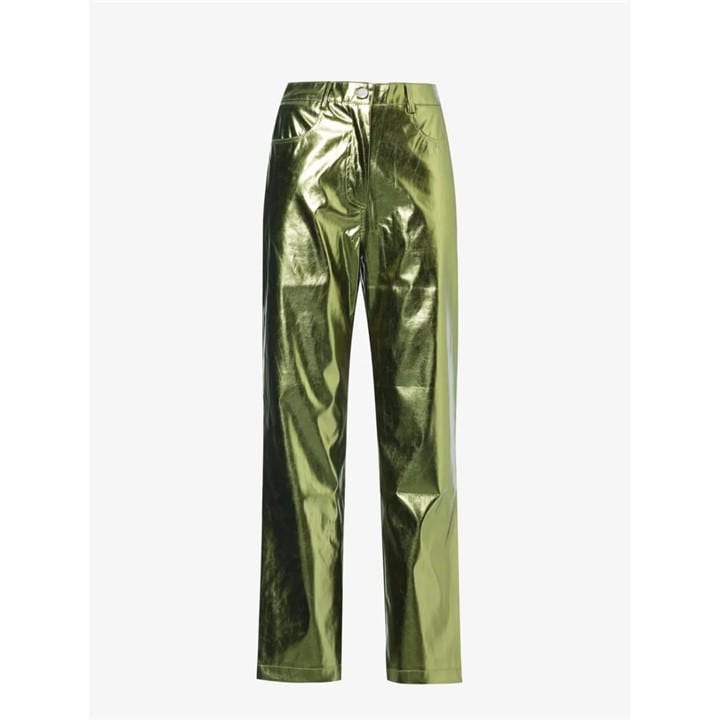 Amylynn Women's Green Lupe Mtl Trainer Straight Leg Trousers in Size 10, Sports Direct