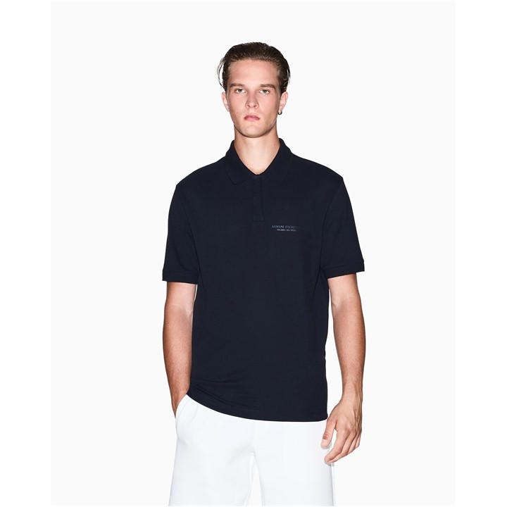 Armani Exchange Men's Blue Short Sleeve Polo Shirt in Size L, Sports Direct