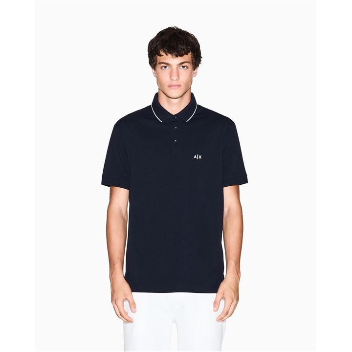 Armani Exchange Men's Blue Short Sleeve Polo Shirts in Size XL, Sports Direct
