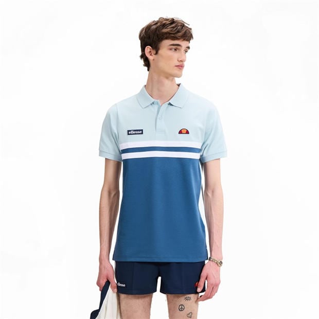 Blue/Light Blue - Ellesse - Men's Short Sleeve Polo Shirt