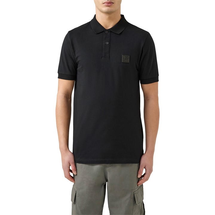 Patrick Men's Black Short Sleeve Polo Shirt in Size M, Sports Direct