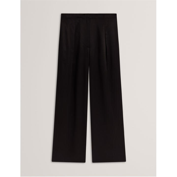 Ted Baker Women's Black Elastic Back Straight Leg Trousers in Size 14, Sports Direct