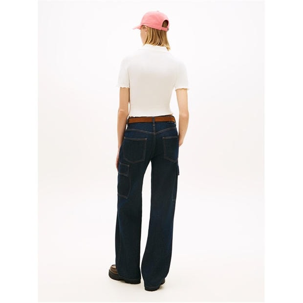 Ancient White - Tommy Jeans - Women's Short Sleeve Polo Shirt