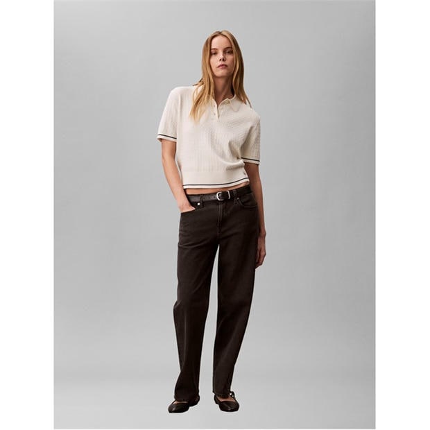 Tofu - Calvin Klein Jeans - Women's Short Sleeve Polo Shirt