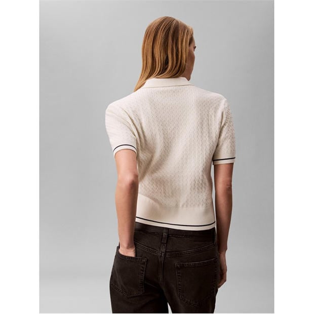 Tofu - Calvin Klein Jeans - Women's Short Sleeve Polo Shirt