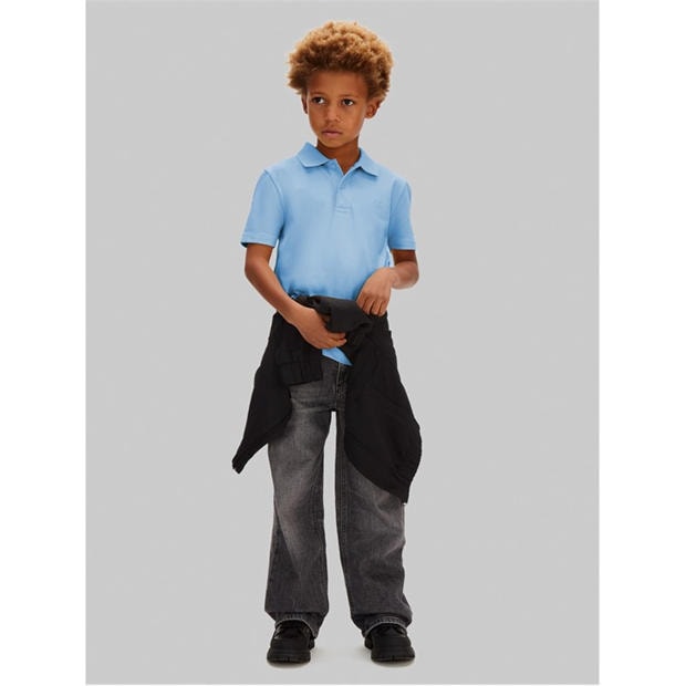 Blue - Calvin Klein - Kids' Short Sleeve Polo Shirt