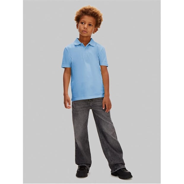 Blue - Calvin Klein - Kids' Short Sleeve Polo Shirt