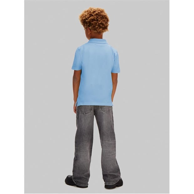 Blue - Calvin Klein - Kids' Short Sleeve Polo Shirt