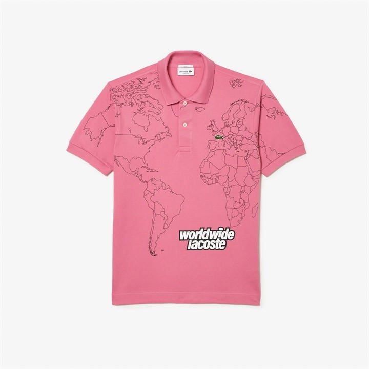 Lacoste Men's Pink Short-Sleeve Polo Shirt in Size XS, Sports Direct