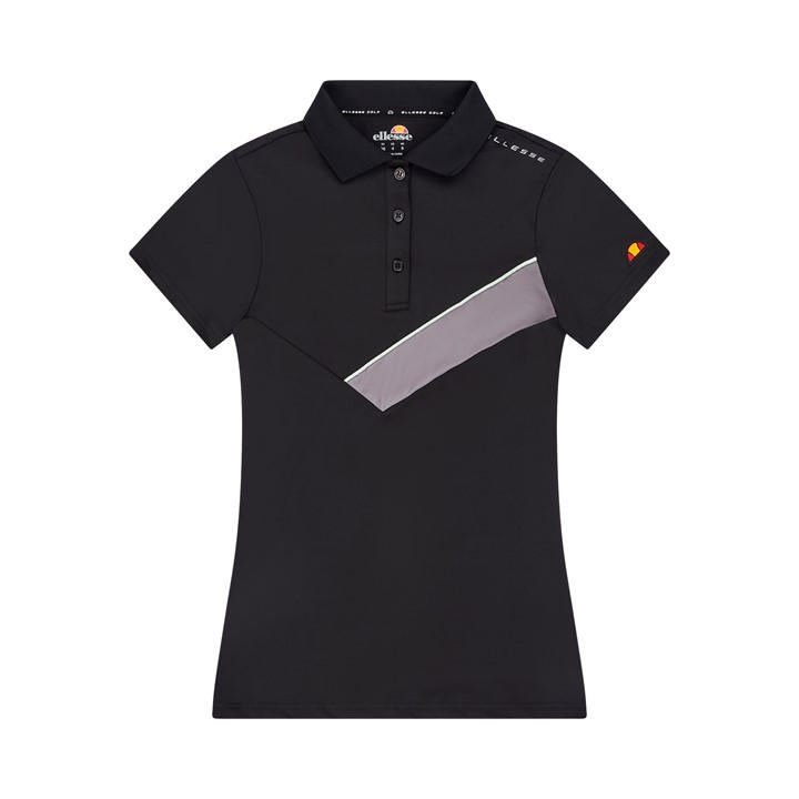 Ellesse Women's Black Lotali Short Sleeve Polo Shirt in Size 14, Sports Direct