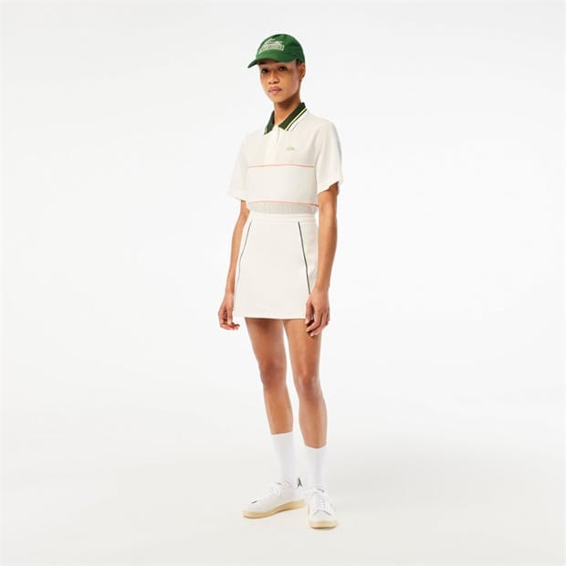 Flour - Lacoste - Women's Short Sleeved Ribbed Collar Polo Shirt