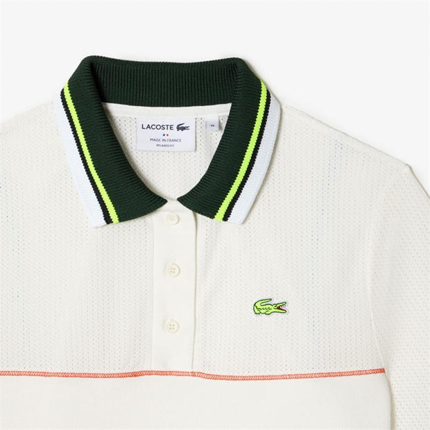 Flour - Lacoste - Women's Short Sleeved Ribbed Collar Polo Shirt