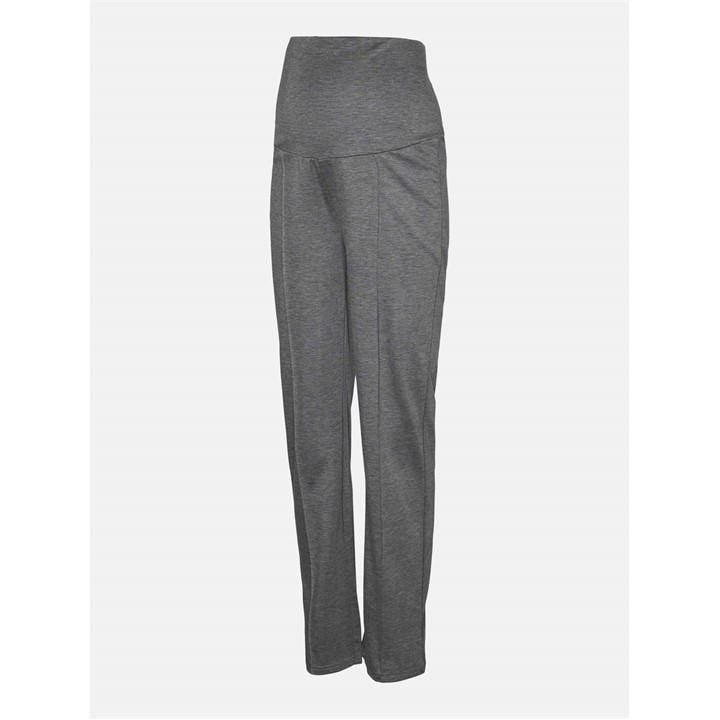 Mamalicious Women's Grey Mama Straight Leg Trousers in Size 10, Sports Direct